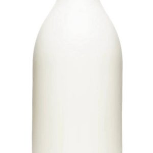 One-pint glass bottle of fresh raw milk
