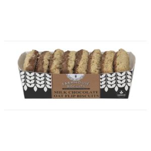 Half coated chocolate flips