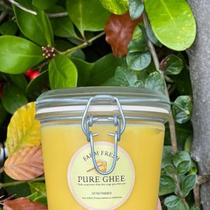 Jar of pure homemade ghee