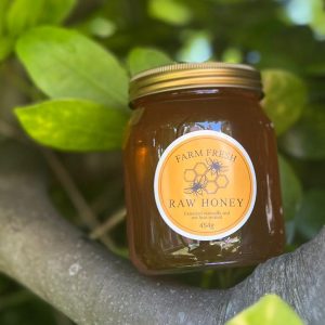 Jar of raw honey 454g